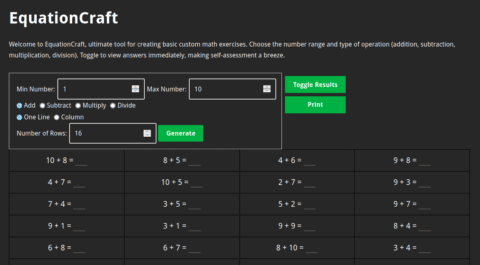 EquationCraft example