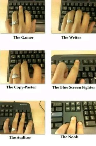 Left hand position on the keyboard, funny